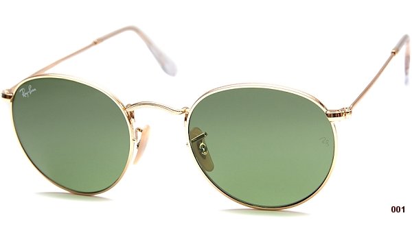 Ray Ban RB 3447 001 47 ROUND METAL